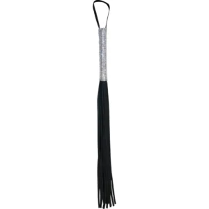 Sportsheets S&M Sparkle Flogger Vegan Leather 79cm Metallic Handle