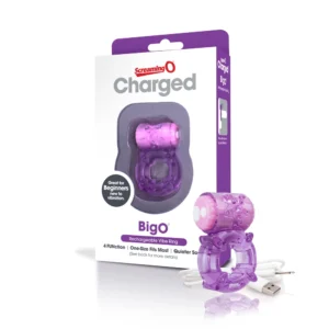 The Screaming O Charged Big O Rechargeable Intimate Ring Purple