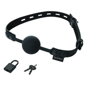 Sportsheets Sincerely Locking Lace Silicone Ball Gag - Adjustable Design