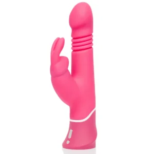 Happy Rabbit Thrusting Pink Dual-Motor Silicone Intimate Machine 23cm