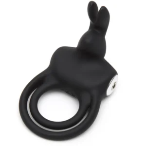 Happy Rabbit Double Silicone Intimate Ring Black, 12 Vibration Modes