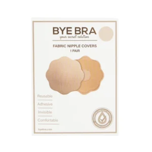 Bye Bra Fabric Nipple Covers Nude - Discreet Flower-Shaped 1 Pair