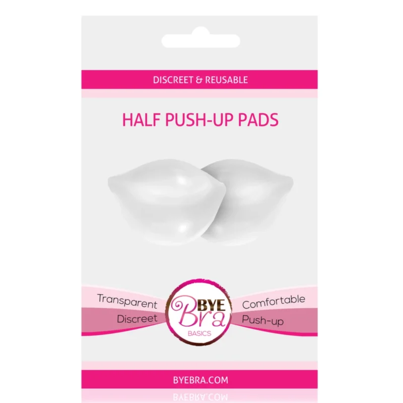 Bye Bra Half Push-Up Pads Clear Silicone - Discreet Volume Enhancers
