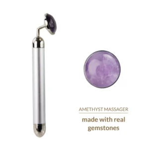 La Gemmes Lay-On Massager Amethyst - Gemstone & Metal, 15 cm