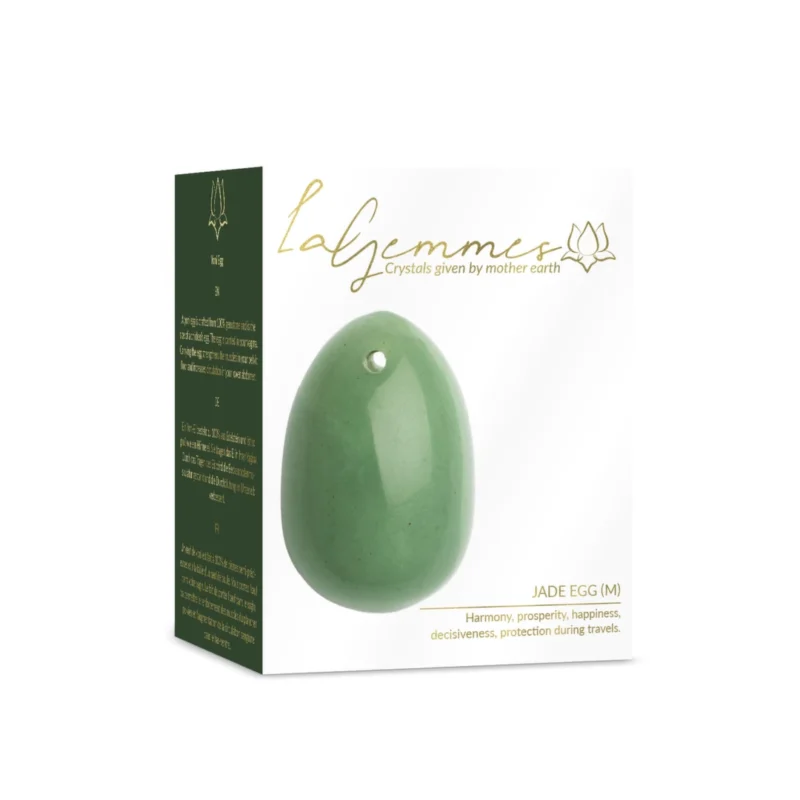 La Gemmes Jade Egg M - Medium Natural Jade Wellness Stone 4x3cm