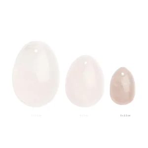 La Gemmes Rose Quartz Yoni Egg S - Small, Natural Gemstone, Pink