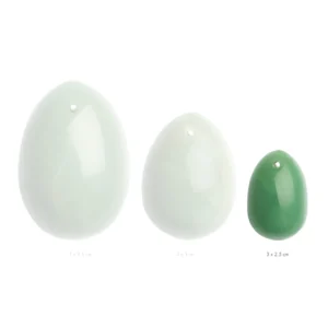 La Gemmes Jade Wellness Egg S - Natural Gemstone, Small Size, 3x2.5 cm
