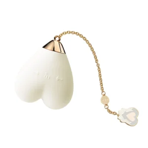 ZALO Baby Heart Vanilla White App-Controlled Massager, 18K Gold Accent
