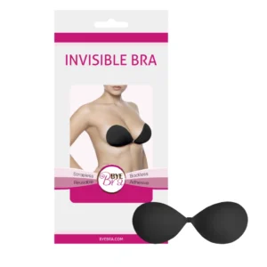 Bye Bra Invisible Bra Cup B Black - Reusable Strapless Solution