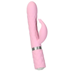 Pillow Talk Lively Pink Dual Motor Massager with Rotating Shaft