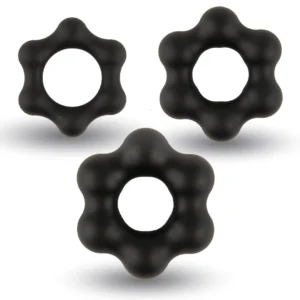 Velv'Or Rooster Milo Silicone Rings Set - 3 Sizes, Platinum Silicone