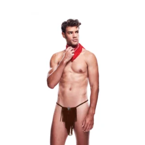 ENVY Cowboy Theme 2-Piece Costume Set XL with Bandana and Fringe