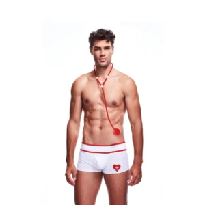 ENVY Doctor Costume Set 2-Piece L/XL - White & Red, Stethoscope Included