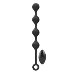 Nexus Quattro Black Remote-Controlled Vibrating Beads, 40mm, Silicone