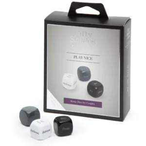 Fifty Shades of Grey Play Nice Couples Role Play Dice Set – 3 Pieces