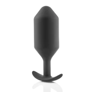 b-Vibe Snug Plug 6 Black Weighted Anatomical Silicone Plug 515g 16cm