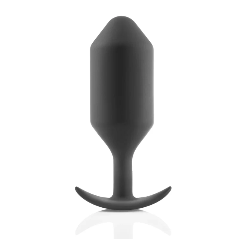 b-Vibe Snug Plug 6 Black Weighted Anatomical Silicone Plug 515g 16cm
