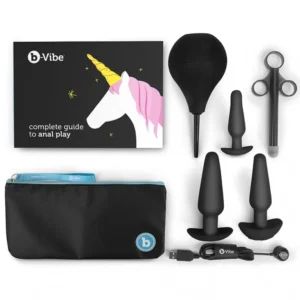 b-Vibe Anal Training Set Black - 7-Piece Silicone & Travel Kit