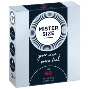 Mister Size 60mm Anatomical Condoms 3-Pack - Tailored Fit & Comfort
