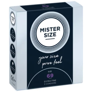 Mister Size 69 mm Anatomical Condoms 3-Pack - Precision Fit XL
