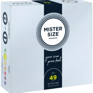 Mister Size 49 mm Condoms 36-Pack - Tailored Fit, Ultra-Thin Latex