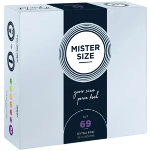 Mister Size 69 mm Premium Latex Condoms 36-Pack - Maximum Comfort Fit
