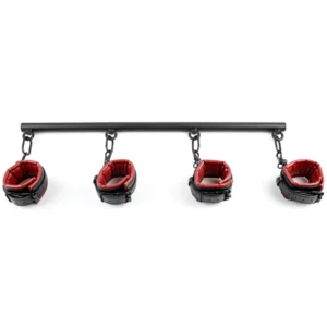 Sportsheets Saffron Adjustable Bar & Cuff System, Red-Black, 63.8 cm