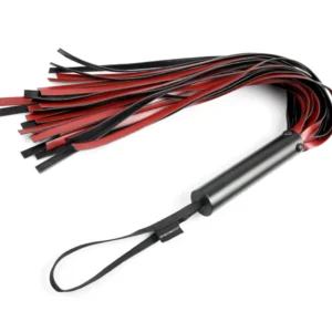 Sportsheets Saffron Series Flogger - Long Faux Leather, Metal Handle