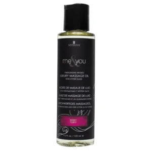 Sensuva Me & You Berry Flirty masažinis aliejus 125 ml - Ilgalaikė formulė
