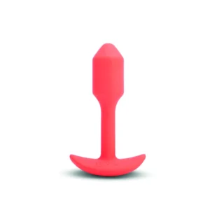 b-Vibe Vibrating Snug Plug 1 Orange - Weighted Silicone Model 62g