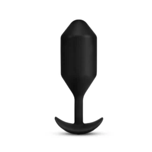 b-Vibe Vibrating Snug Plug 5 Black - Weighted Silicone Plug XL 318g