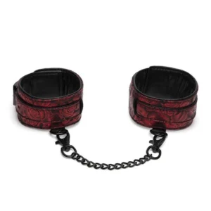 Fifty Shades of Grey Sweet Anticipation Ankle Cuffs Black/Red Adjustable