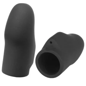 ElectraStim Silicone Noir Explorer Dual Electro Finger Sleeves Black