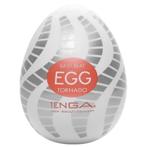 Tenga Egg Tornado Stimulation Sleeve Compact Disposable White