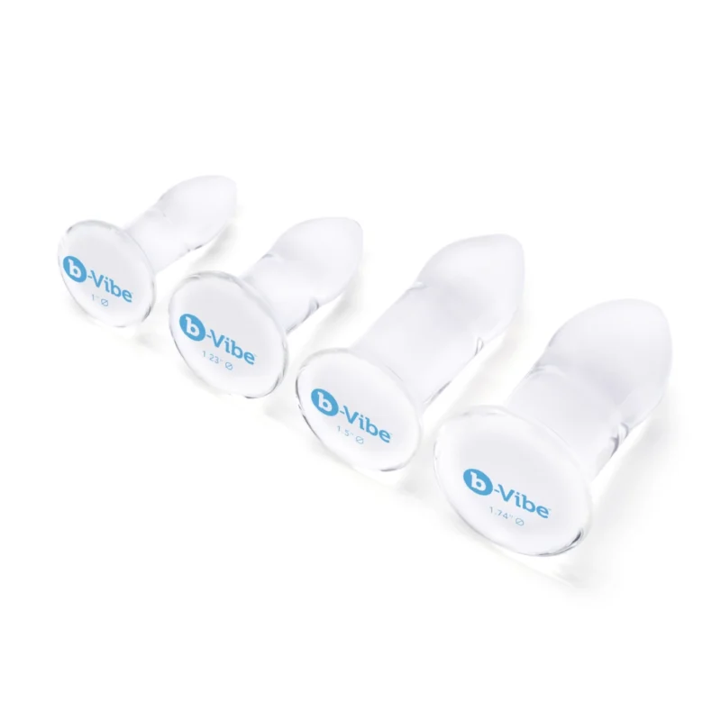 b-Vibe Glass Dilators Set 4-Piece - Borosilicate, Tapered, Multi-Size