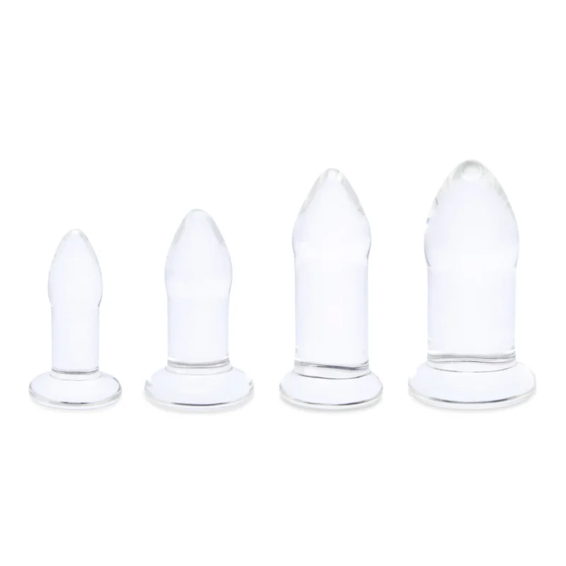 b-Vibe Glass Dilators Set 4-Piece - Borosilicate, Tapered, Multi-Size