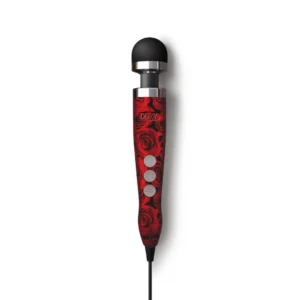 Doxy Number 3 Wand Massager Rose Pattern EU Plug 28cm Metal Body
