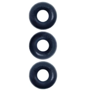 Oxballs Ringer 3-Pack Night Edition - Silicone Ring Set, Black