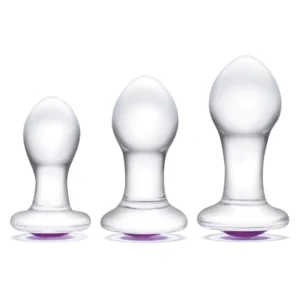Glas Bling Bling Glass Anal Training Kit 3-Piece - Graduated Sizes