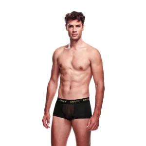 Envy Mesh Short Boxer Black S/M - Breathable Athletic Trunk