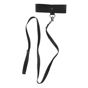 Sportsheets S&M Adjustable Black Collar with 48-inch Lead