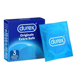 Durex Originals Extra Safe 3-Pack - Enhanced Strength Latex Barrier