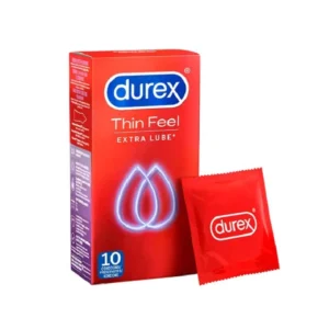 Durex Thin Feel Extra Lube 10 pcs - Enhanced Comfort Latex Condoms