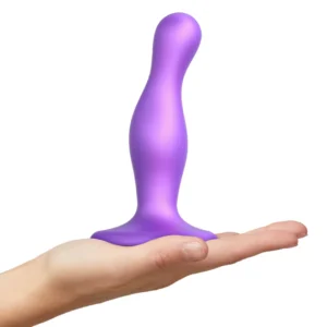 Strap-On-Me Curvy Plug Model L Metallic Purple - Liquid Silicone & Suction Cup