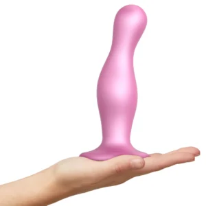 Strap-On-Me Curvy Metallic Sugar Pink L - Silicone Plug System