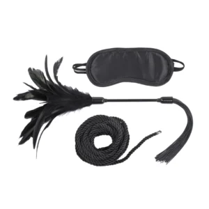 Sportsheets S&M Shadow Sensory Play Kit with Blindfold & Tickle Whip