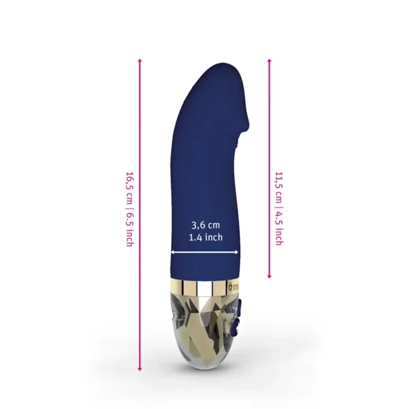 Mystim Real Deal Neal Blue - Anatomical Intimate Silicone Device, Large