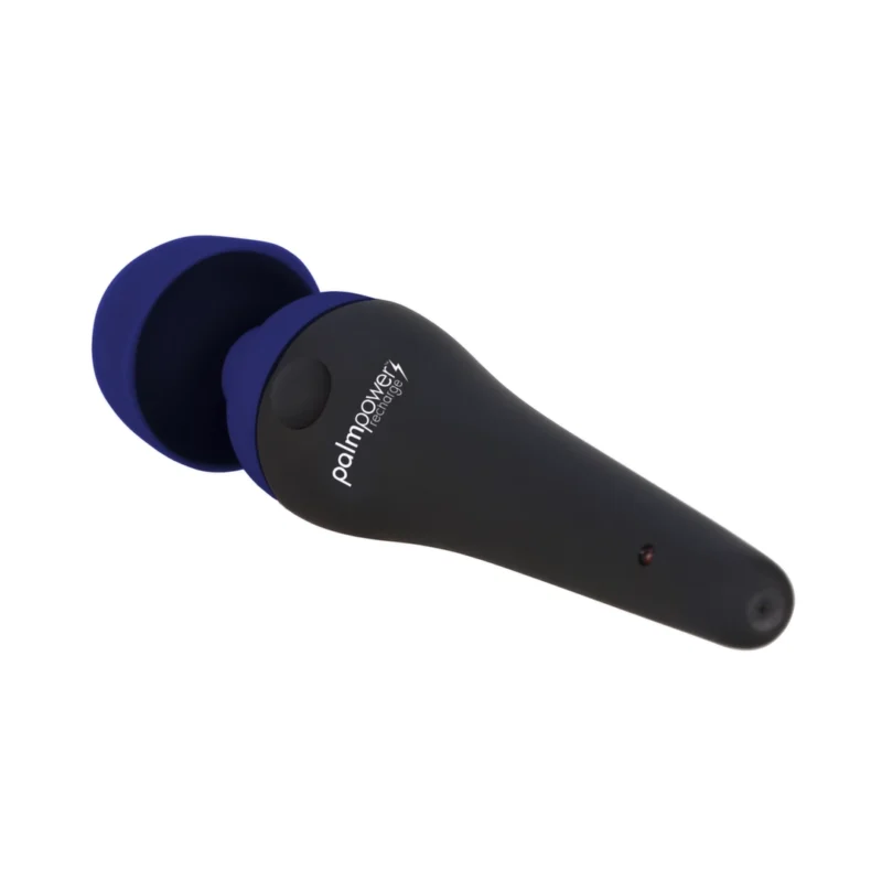 PalmPower Recharge Wand Massager Blue - Cordless Waterproof Model