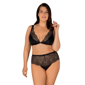 Obsessive Klarita 2-Piece Lingerie Set Black 2XL/3XL Adjustable Fit