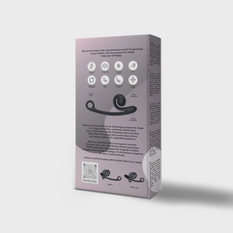 Snail Vibe Curve Black - Dual Motor Silicone Personal Massager